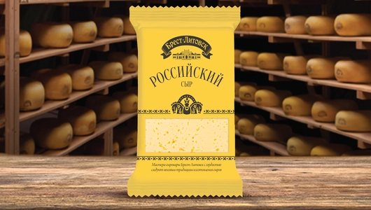 Сыр Савушкин продукт Брест-Литовск Российский 50% полутвердый 200 г