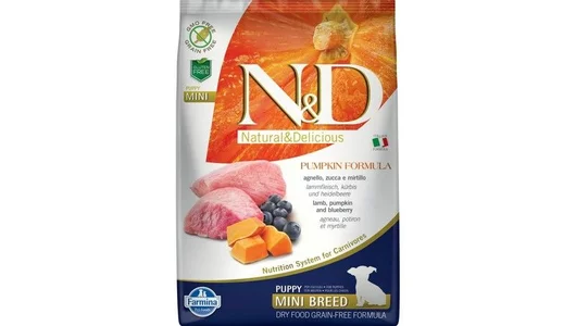 Farmina N&D Puppy Mini Grain Free беззерновой для щенков мелких пород тыква, ягненок и черника  2,5кг Farmina N&D Puppy Mini Grain Free беззерновой для щенков мелких пород тыква, ягненок и черника  2,5кг
