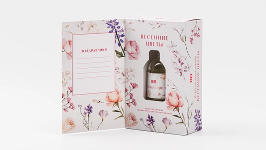 Диффузор ароматический "Весенние цветы" с открыткой