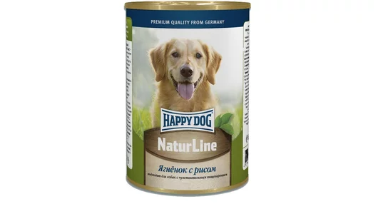 HAPPY DOG 410гр  Ягненок с рисом Natur Line