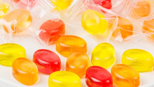 Карамель леденцовая "Малина, клубника, лимон, апельсин"