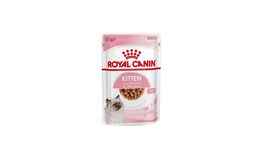 Royal Canin паучи Для котят в период второй фазы роста в возрасте до 12 месяцев, кусочки в соусе, Kitten Gravy