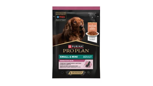 Корм PRO PLAN® для взрослых собак мелких и карликовых пород с чувствительной кожей с лососем, SENSITIVE SKIN