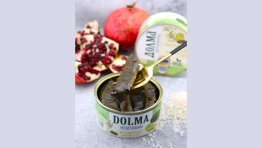 Долма Ecofood Вегетарианец с виноградными листьями ж/б 350 г Долма Ecofood Вегетарианец с виноградными листьями ж/б 350 г