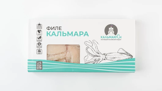 Кальмар командорский тушка очищенная зам., 600 г