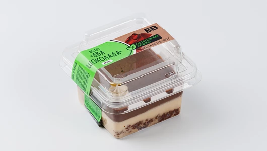 Десерт "Два шоколада", веган