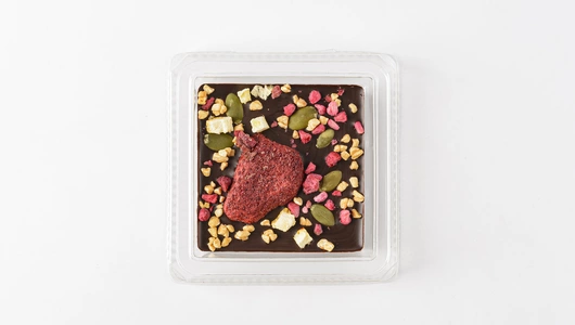 Шоколад темный "Клубника и апельсин"