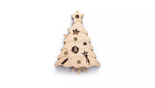 Деревянный конструктор Drovo Новогодняя елка