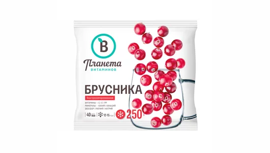 Брусника Планета Витаминов замороженная 250 г