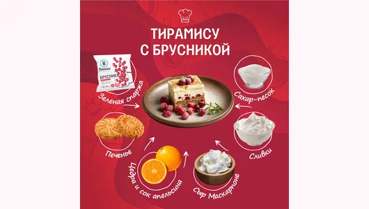 Брусника Планета Витаминов замороженная 250 г