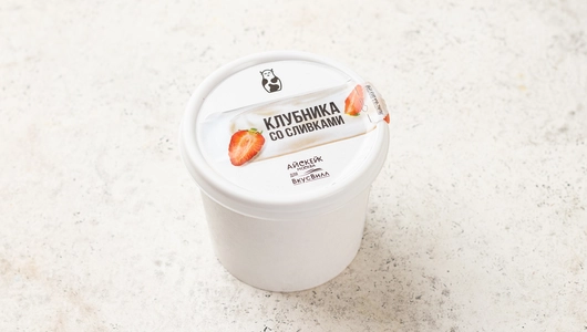 Мороженое "Клубника со сливками"