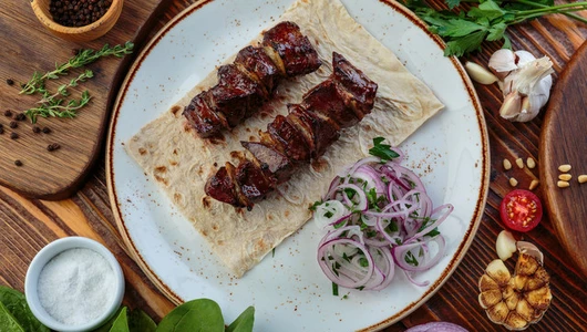 Шашлык из печени баранины