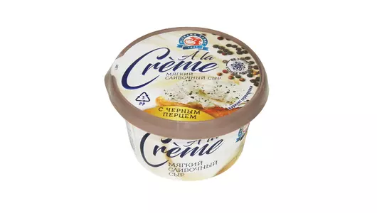 Сыр Mlekara Sabac A la Creme с черным перцем 65% мягкий 150 г Сыр Mlekara Sabac A la Creme с черным перцем 65% мягкий 150 г