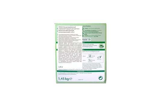 Стиральный порошок Frosch Алое Вера для цветного белья концентрированный 1,45 кг Стиральный порошок Frosch Алое Вера для цветного белья концентрированный 1,45 кг