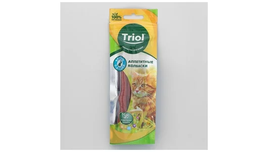 Triol Аппетитные колбаски из кролика с курицей для кошек, 40г