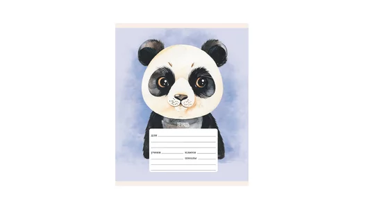 Тетрадь школьная Listoff Милые звери А5 12 листов в линейку на скрепке