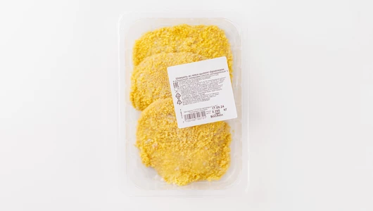 Шницель из мяса цыплят-бройлеров в кукурузной панировке