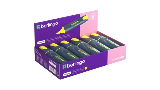 Текстовыделитель Berlingo Textline HL300 желтый (толщина линии 1-5 мм)