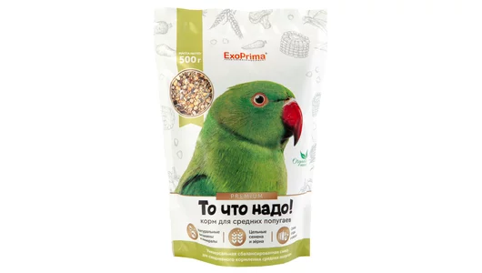 EXOPRIMA То что надо! Корм для средних попугаев, 500г EXOPRIMA То что надо! Корм для средних попугаев, 500г