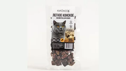Лакомство Киоко для любых кошек, легкое конское 30гр