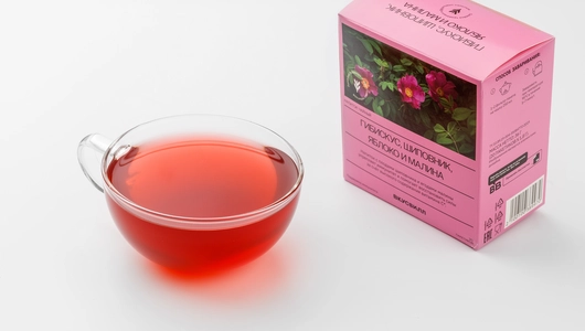 Напиток чайный "Гибискус, шиповник, яблоко и малина", в пакетиках Напиток чайный "Гибискус, шиповник, яблоко и малина", в пакетиках