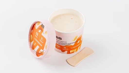 Мороженое с протеином "Солёная карамель с арахисом" Мороженое с протеином "Солёная карамель с арахисом"