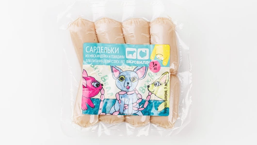 Сардельки из мяса индейки и говядины для питания детей от 3 лет Сардельки из мяса индейки и говядины для питания детей от 3 лет