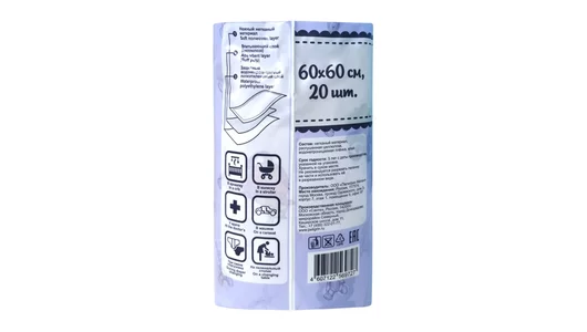 Пеленки для детей Пелигрин Super Впитывающие 60х60 см 20 шт Пеленки для детей Пелигрин Super Впитывающие 60х60 см 20 шт