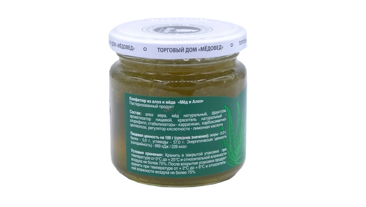 Конфитюр ТД Медовед из алоэ и меда 230 г