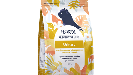FLORIDA prof (профилактика) Urinary сухой корм для кошек для профилактики образования мочевых камней, 500 г