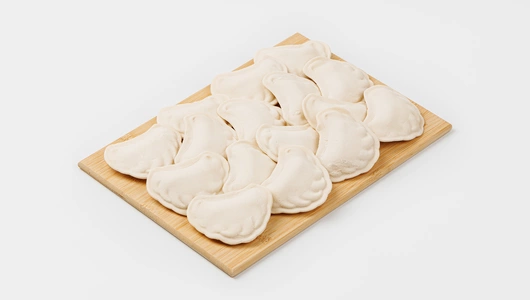 Вареники с творогом и малиной