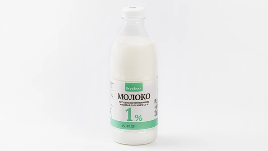 Молоко 1% в бутылке, 900 мл Молоко 1% в бутылке, 900 мл