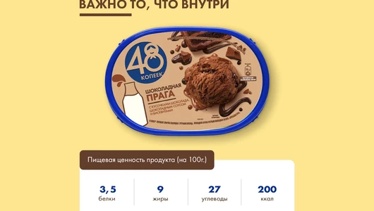 Мороженое 48 Копеек Шоколадная прага 432 г