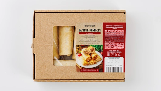 Блинчики с мясом, зам.