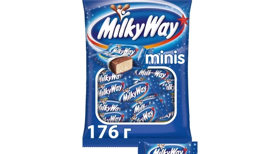 Шоколадные батончики Milky Way minis суфле покрытое молочным шоколадом 176 г Шоколадные батончики Milky Way minis суфле покрытое молочным шоколадом 176 г