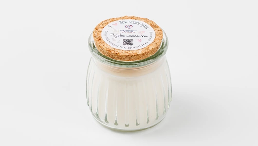 Свеча сувенирная "Розовое шампанское"