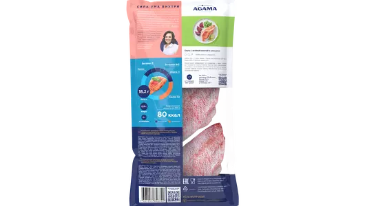 Красный окунь филе Agama свежемороженое 400 г Красный окунь филе Agama свежемороженое 400 г