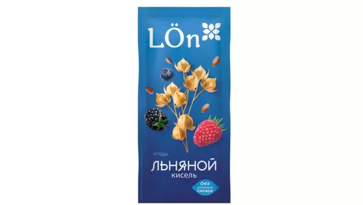 Кисель льняной Lon Ягодный моментального приготовления 6 порций 120 г Кисель льняной Lon Ягодный моментального приготовления 6 порций 120 г