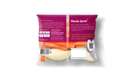 Морковные палочки и яблочные дольки Белая дача 80 г