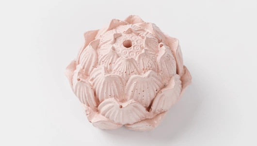 Подставка для благовоний из бетона "Лотос", цвет розовый