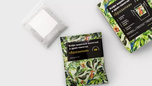 Кофе жареный молотый в дрип-пакетах "Бразилия"