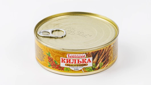 Килька каспийская нераздел. обжаренная в томатном соусе, 240 г Килька каспийская нераздел. обжаренная в томатном соусе, 240 г