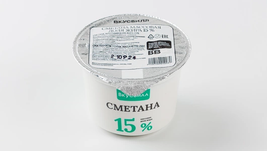 Сметана 15%, 250 г Сметана 15%, 250 г