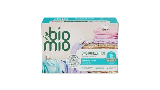 Стиральный порошок BioMio Bio-Universal для цветного и белого экологичный без запаха 500 г