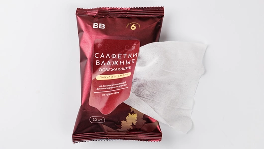 Салфетки влажные освежающие "Пачули и амбра", 20 шт