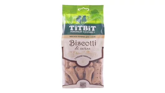 Печенье Бискотти Titbit с рубцом говяжьим (350 г)