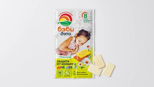 Пластины детские от летающих насекомых Бэби Дэта, 10 шт