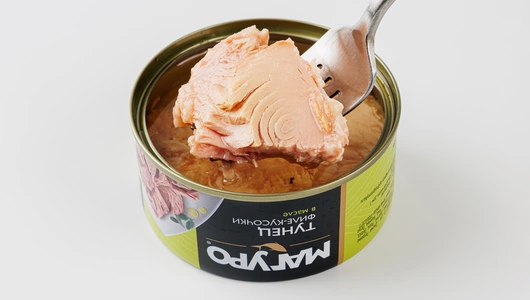 Тунец (желтоперый) филе-кусочки в масле, 170 г