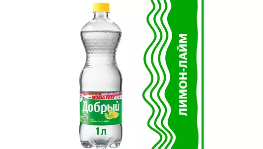 Напиток газированный Добрый Лимон-лайм 1 л Напиток газированный Добрый Лимон-лайм 1 л
