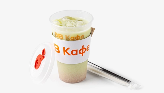 Айс матча с клубникой 0,4, кафе